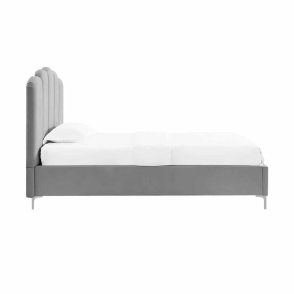 CloudShell Velvet Twin Bed – Light Grey